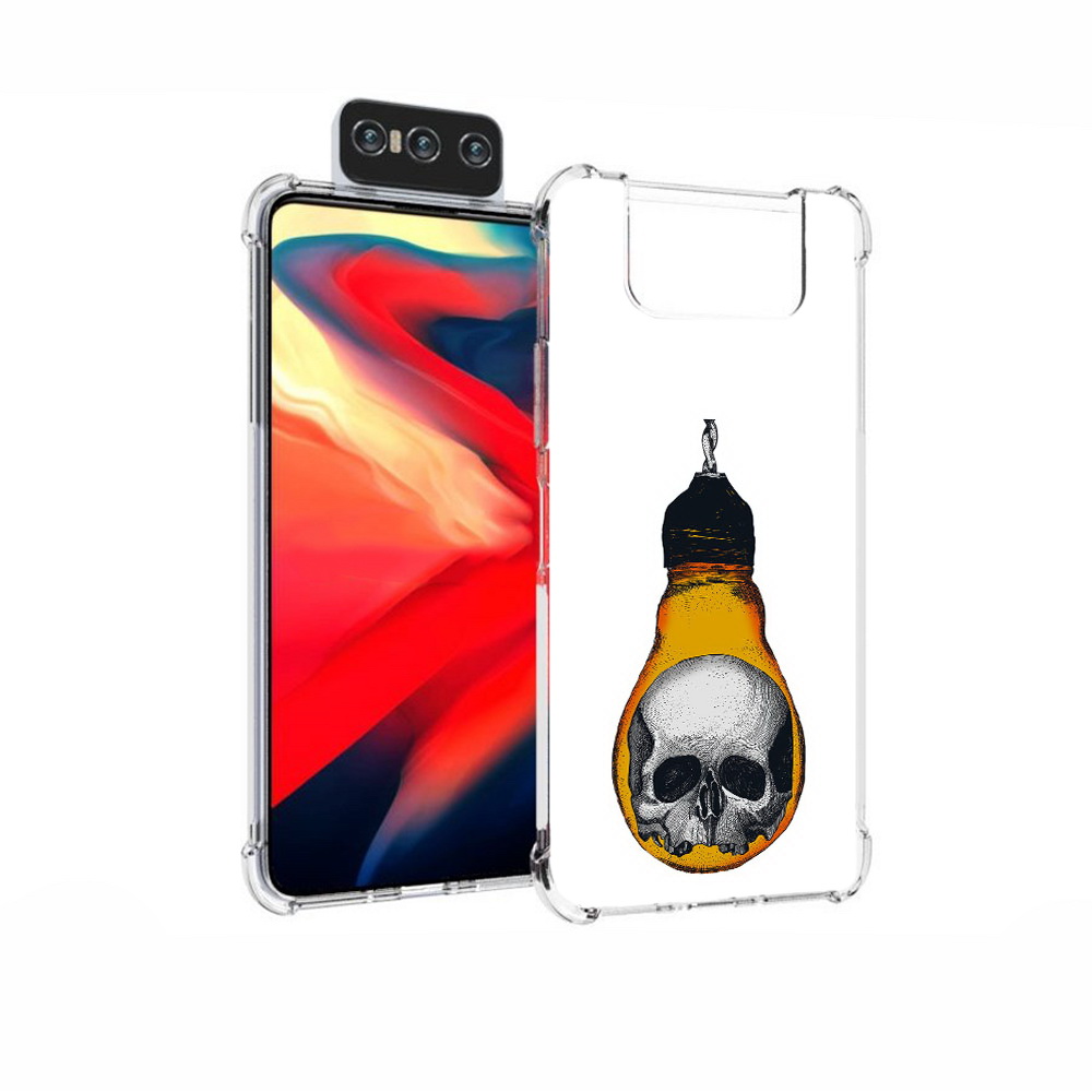 Чехол MyPads Tocco для Asus Zenfone 7 (ZS670KS) череп в лампочке
