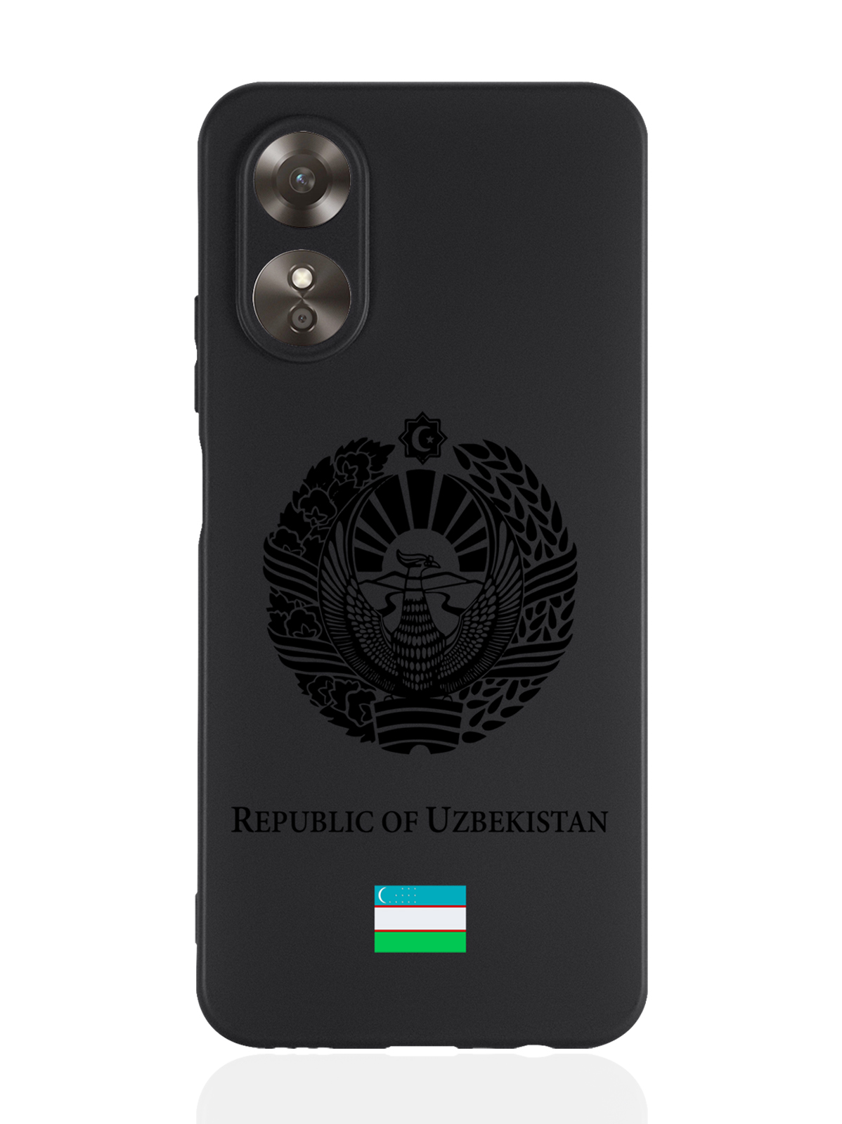 

Чехол SignumCase для Oppo A17 Черный лаковый Герб Узбекистана черный