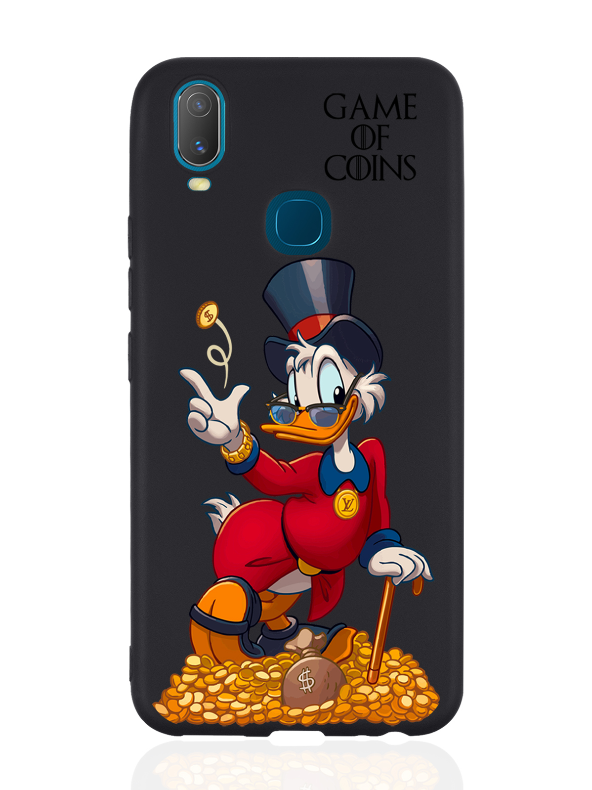 

Чехол MustHaveCase для Vivo Y11 Богатая Утка Игра монет черный, Разноцветный