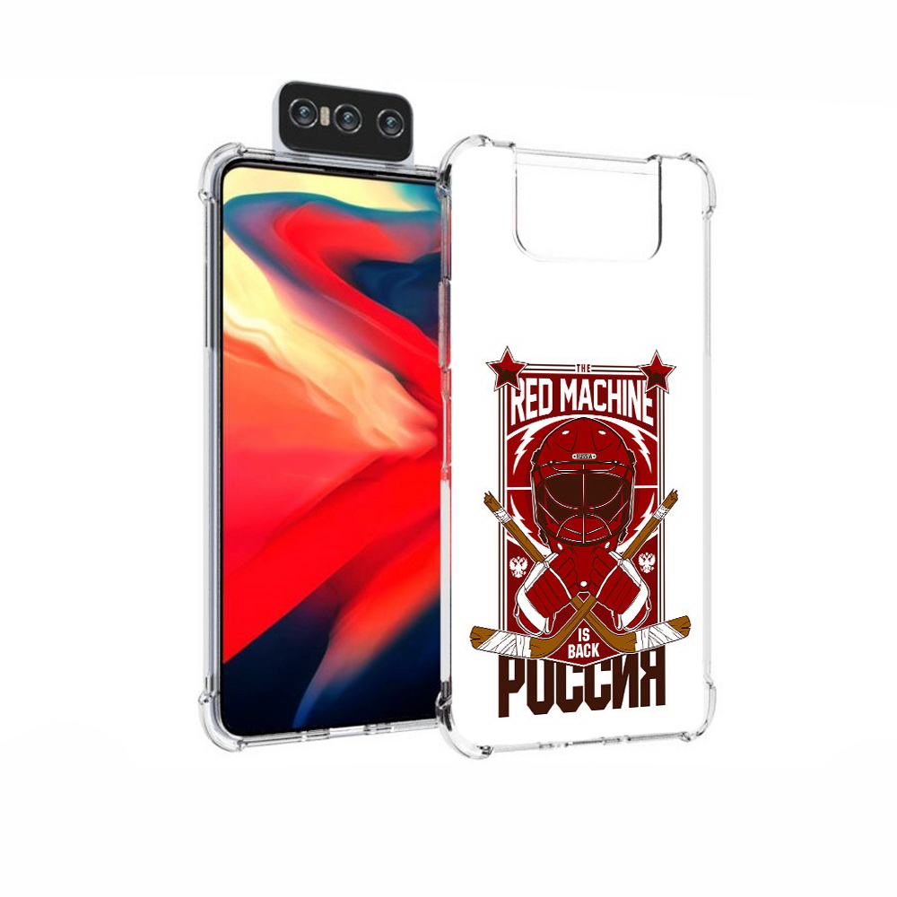 

Чехол MyPads Tocco для Asus Zenfone 7 (ZS670KS) хоккей россия, Прозрачный, Tocco
