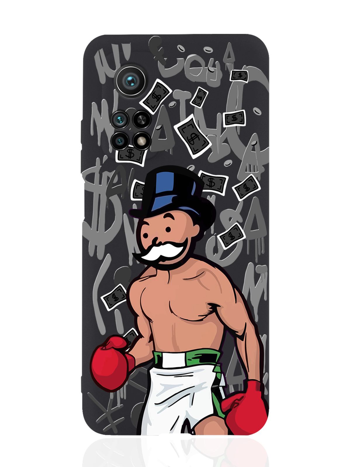 фото Чехол musthavecase для xiaomi mi 10t monopoly boxing монополия боксер черный