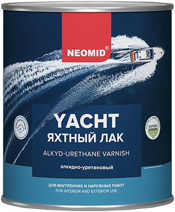 фото Лак яхтный neomid yacht 9л алкидно-уретановый, глянцевый, износостойкий / неомид яхт.