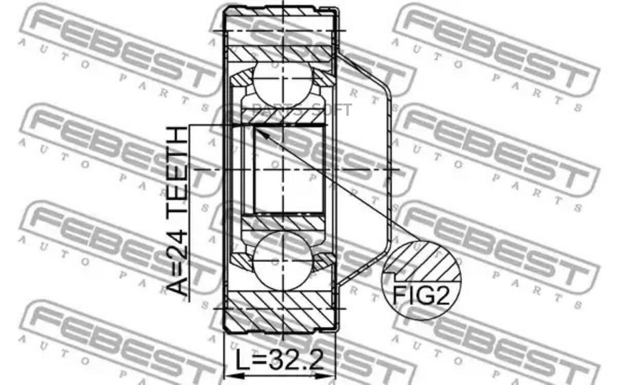 Шрус карданного вала 24x80 1211-TERSHA 100041533413