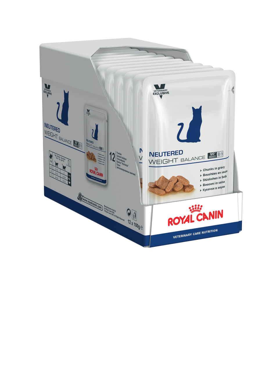 фото Влажный корм для кошек royal canin neutered weight balance, свинина, птица, 12шт, 100г