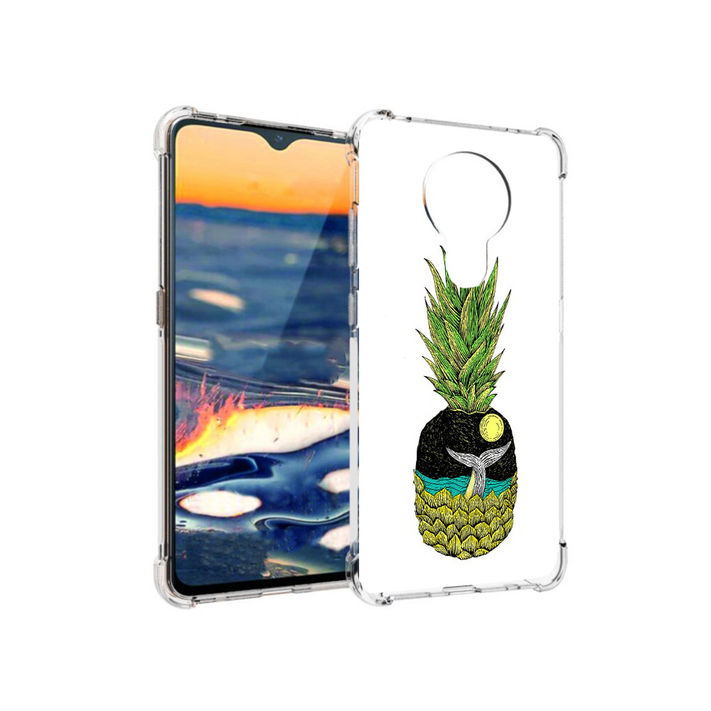 

Чехол MyPads Tocco для Nokia 5.3 ананас с китом (PT227052.106.220), Прозрачный, Tocco