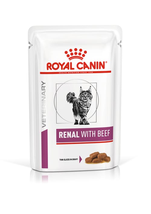 

Влажный корм для кошек Royal Canin Renal при почечной недостаточности говядина 12шт по 85г, Renal