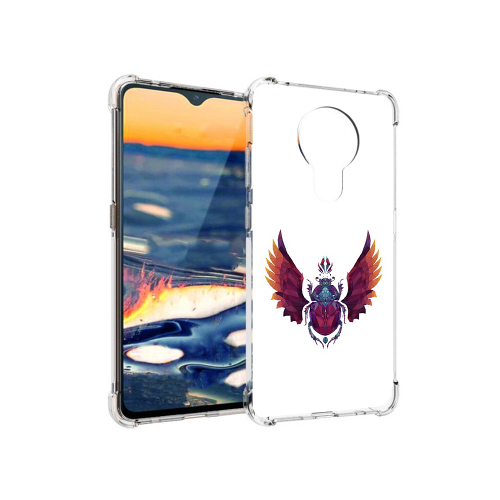 

Чехол MyPads Tocco для Nokia 5.3 алмазный скоробей (PT227052.106.219), Прозрачный, Tocco