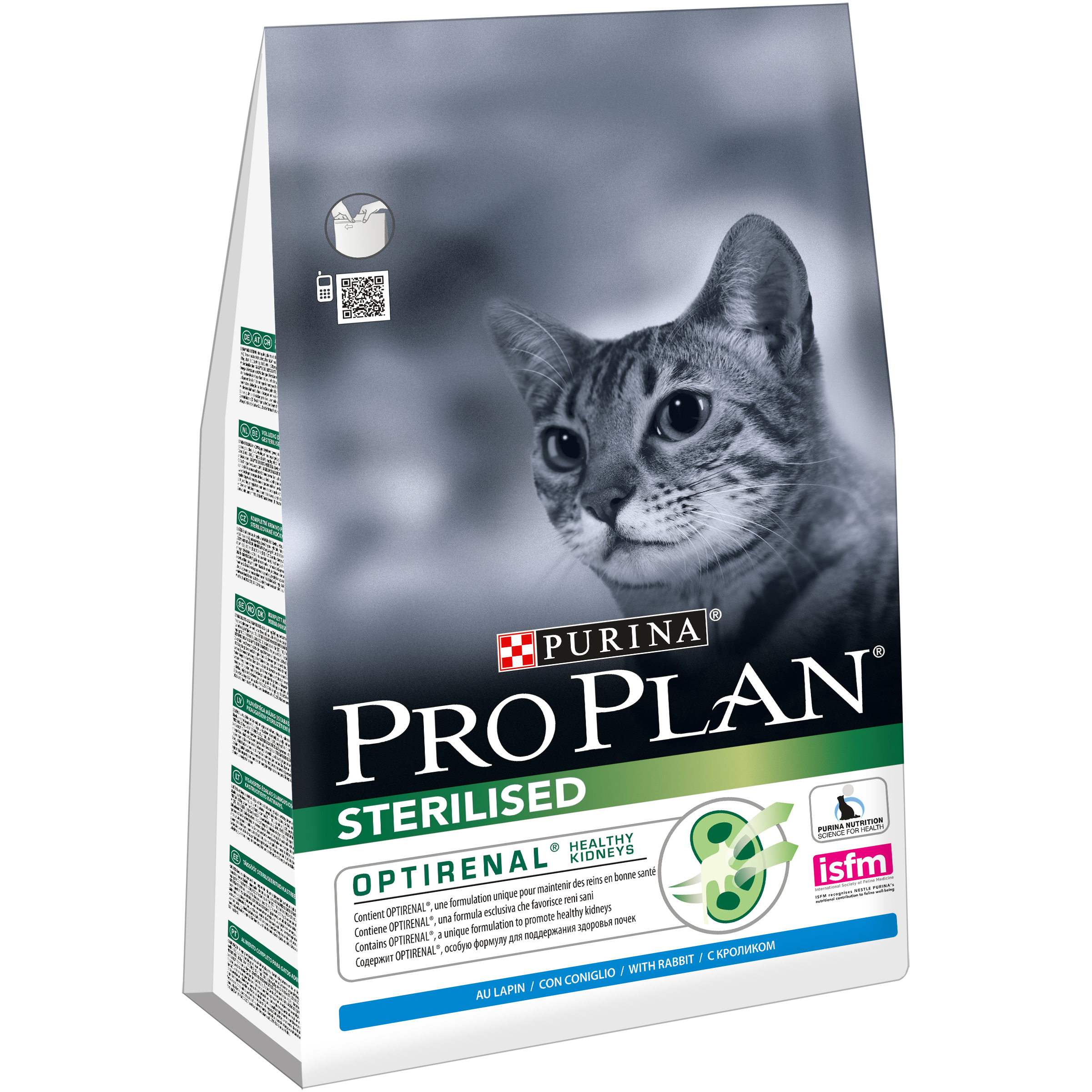 фото Сухой корм для кошек pro plan sterilised optirenal, для стерилизованных, кролик, 3кг