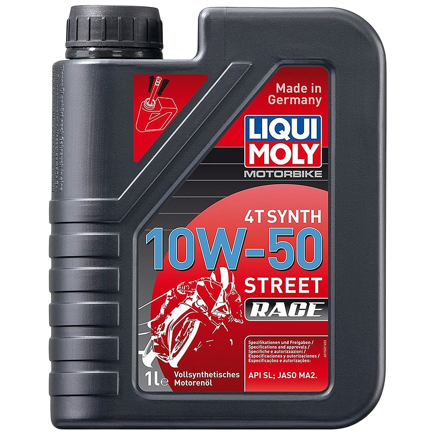 

Моторное масло LIQUI MOLY Motorbike 4T Synth Street Race 10W50 SN MA2 1л