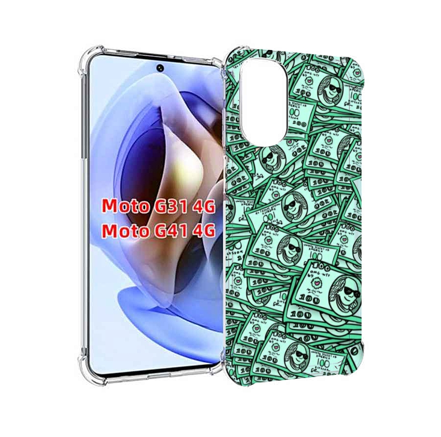 

Чехол MyPads доллары картинка для Motorola Moto G31 4G / G41 4G, Прозрачный, Tocco