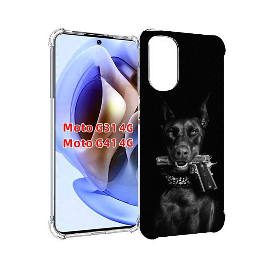 

Чехол MyPads доберман мужской для Motorola Moto G31 4G / G41 4G, Прозрачный, Tocco