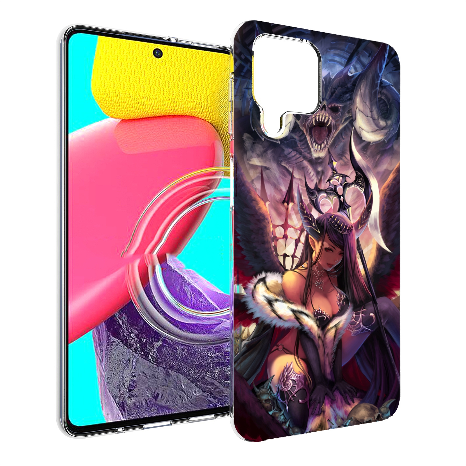 

Чехол MyPads девушка с демоном на фоне женский для Samsung Galaxy M53 (SM-M536), Прозрачный, Tocco