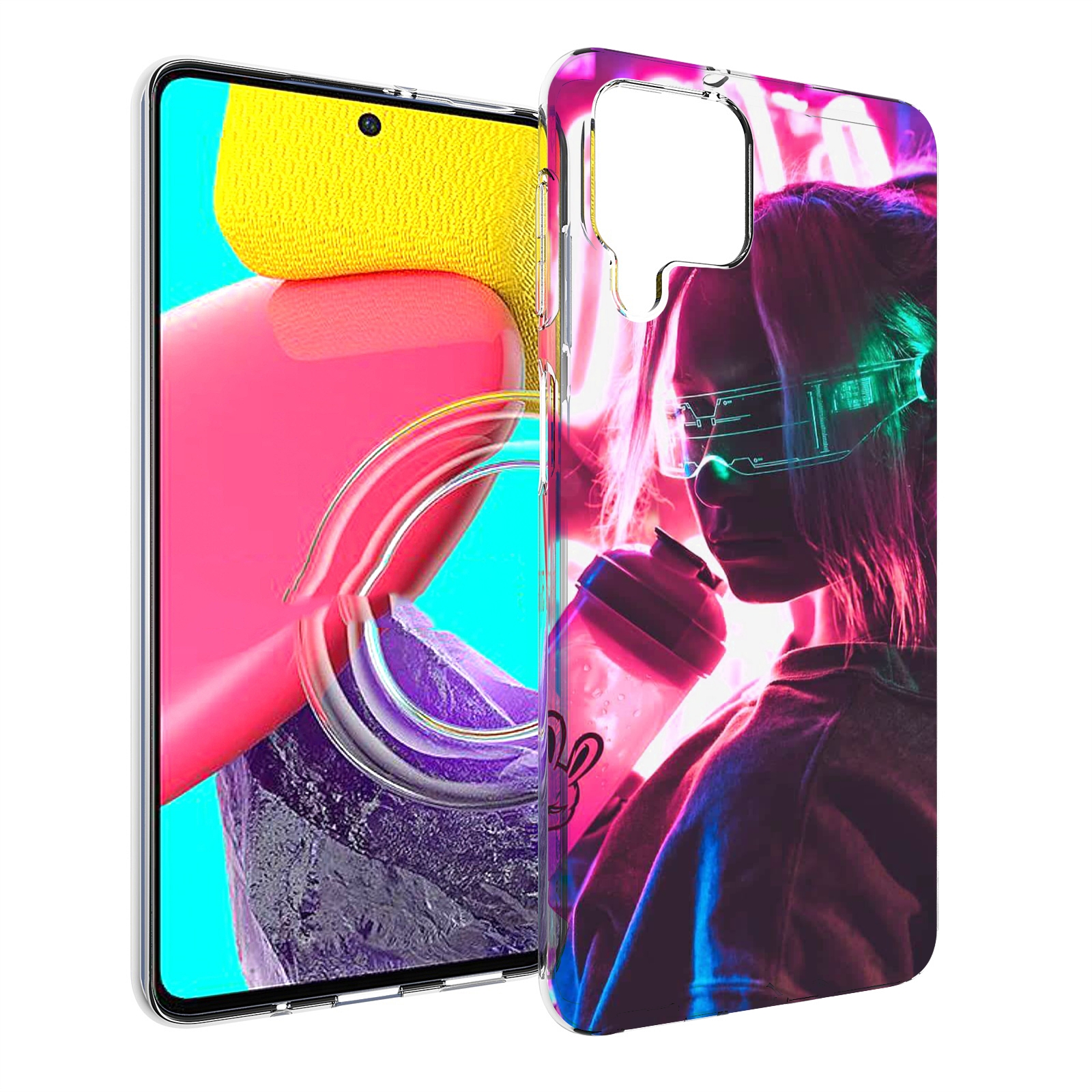 

Чехол MyPads девушка неоновый фон женский для Samsung Galaxy M53 (SM-M536), Прозрачный, Tocco