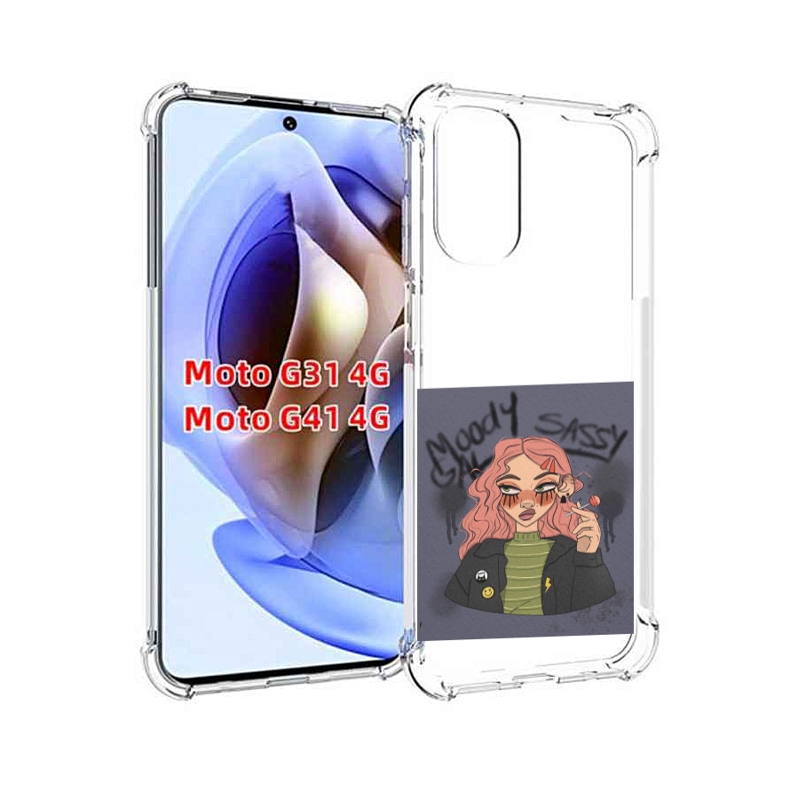 

Чехол MyPads дерзкое-настроение женский для Motorola Moto G31 4G / G41 4G, Прозрачный, Tocco
