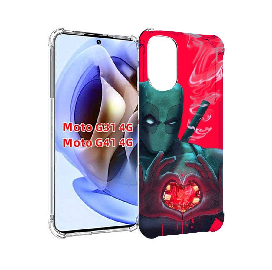 

Чехол MyPads дедпул-в-сердце для Motorola Moto G31 4G / G41 4G, Прозрачный, Tocco