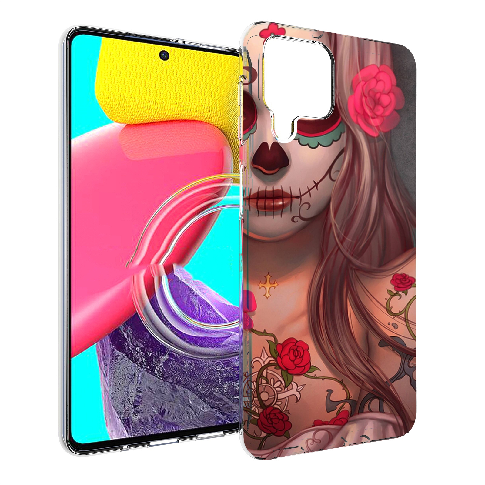 

Чехол MyPads девочка в рисунках для Samsung Galaxy M53 (SM-M536), Прозрачный, Tocco