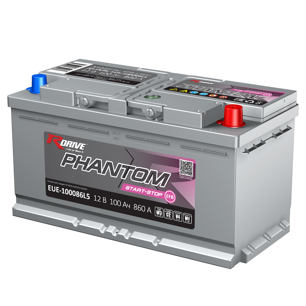 

Аккумулятор автомобильный RDRIVE EFB 100R, EFB 100R