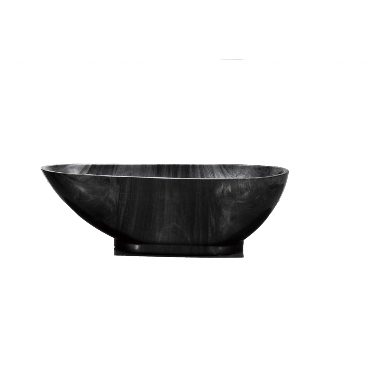 Отдельностоящая ванна Frank F181, обсидиан стеклянный стол анселм обсидиан черный