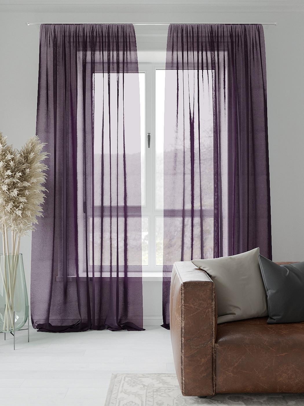 

Тюль AT HOME Ронод (фиолетовый) высота 280 см, ширина 200 см, Фиолетовый/сирень, 123630