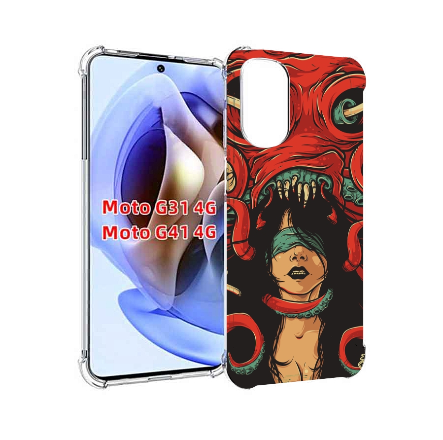 

Чехол MyPads девушку-съедает-осьминог для Motorola Moto G31 4G / G41 4G, Прозрачный, Tocco