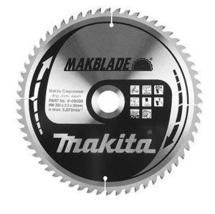 фото Диск пильный 190x20x1.4 мм, 60 зубьев, makblade makita, b-35287