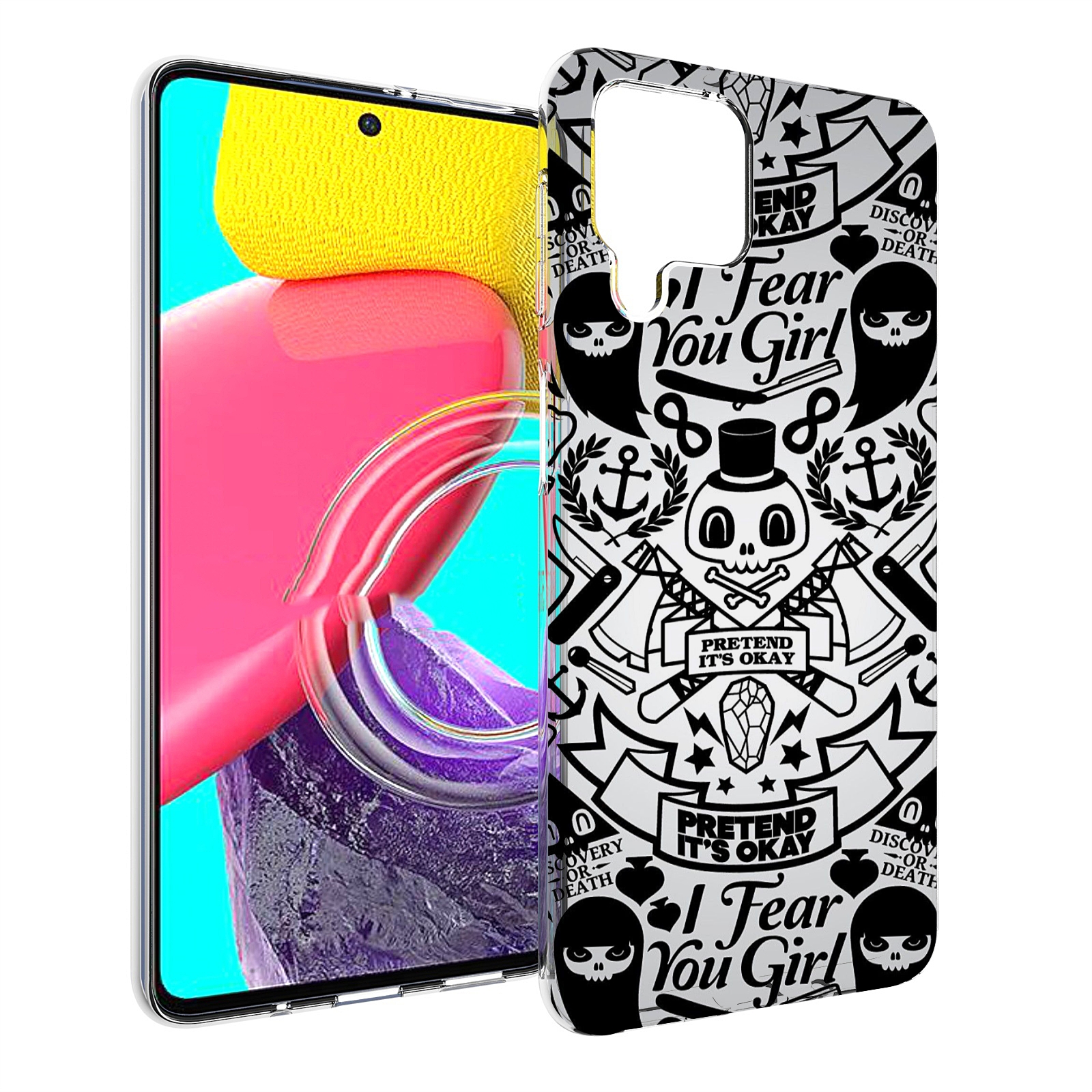

Чехол MyPads готический-принт для Samsung Galaxy M53 (SM-M536), Прозрачный, Tocco