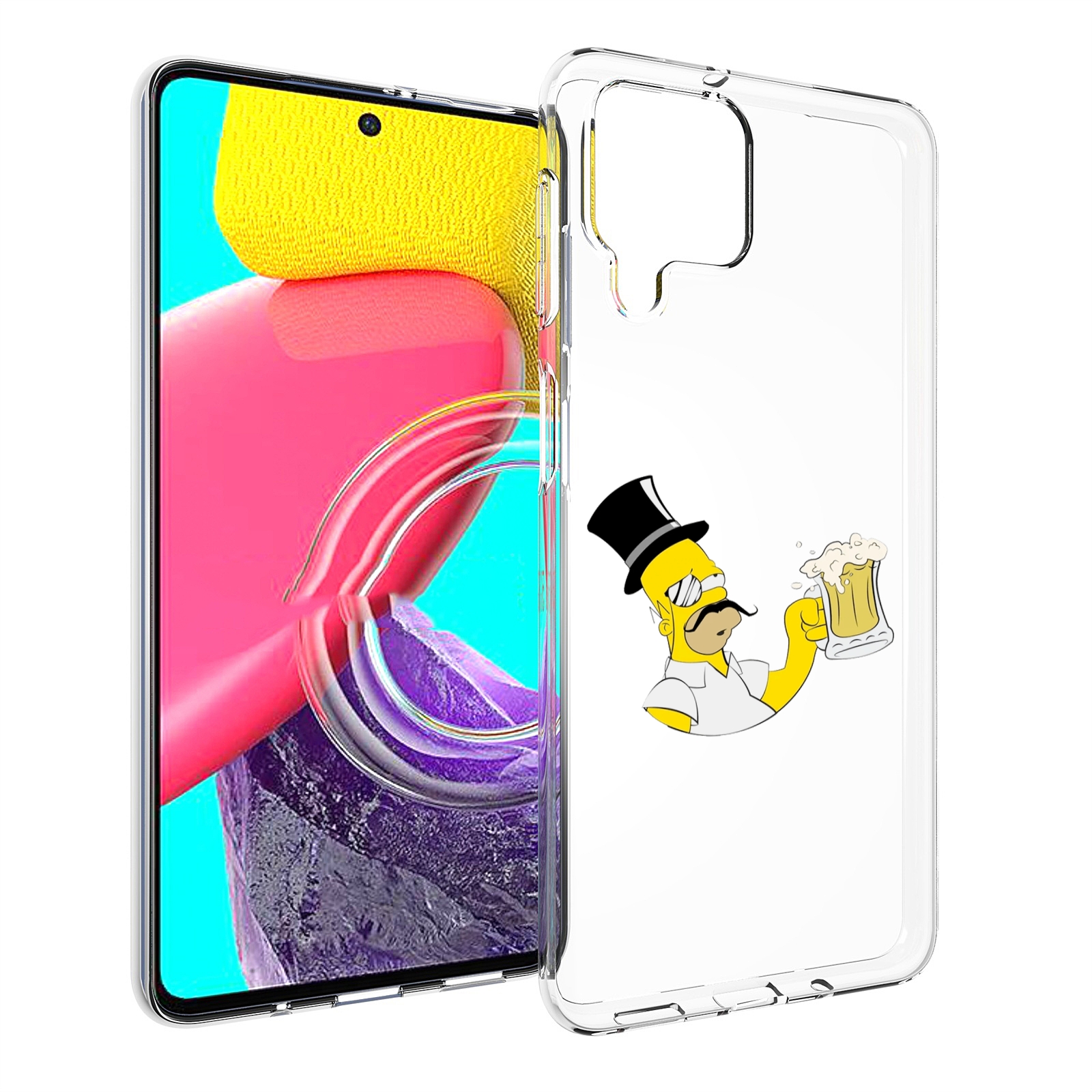 

Чехол MyPads гомер-с-напитком для Samsung Galaxy M53 (SM-M536), Прозрачный, Tocco