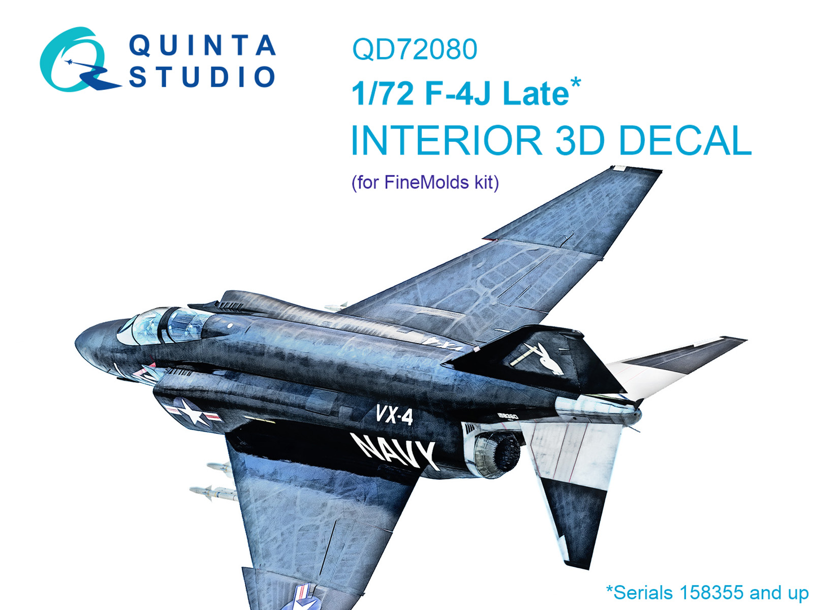 

3D Декаль Quinta Studio 1/72 интерьера кабины F-4J поздний FineMolds QD72080, Цветной