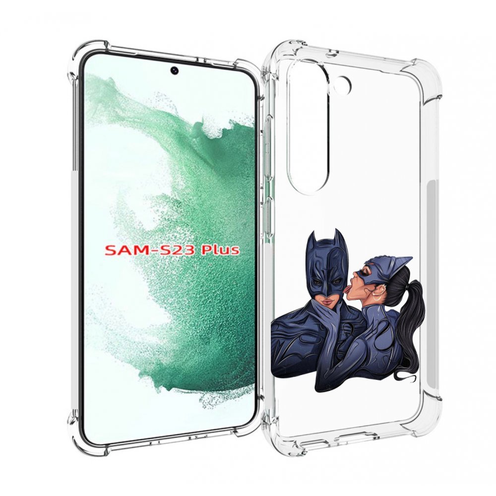 Чехол MyPads бетман-и-кошка для Samsung Galaxy S23 Plus +