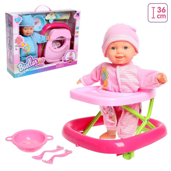 

Интерактивный пупс «Малыш», передвигается в ходунках, реагирует на хлопки, с аксессуарами