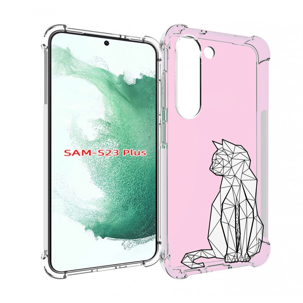 

Чехол MyPads белый котик с гранями для Samsung Galaxy S23 Plus +, Прозрачный, Tocco
