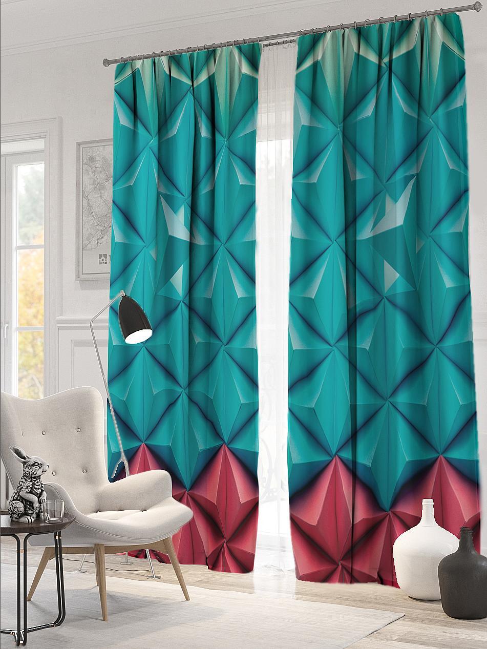 

Фотошторы AT HOME Геонис высота 260 см, ширина 150 см, крепление - шторная лента, 900914