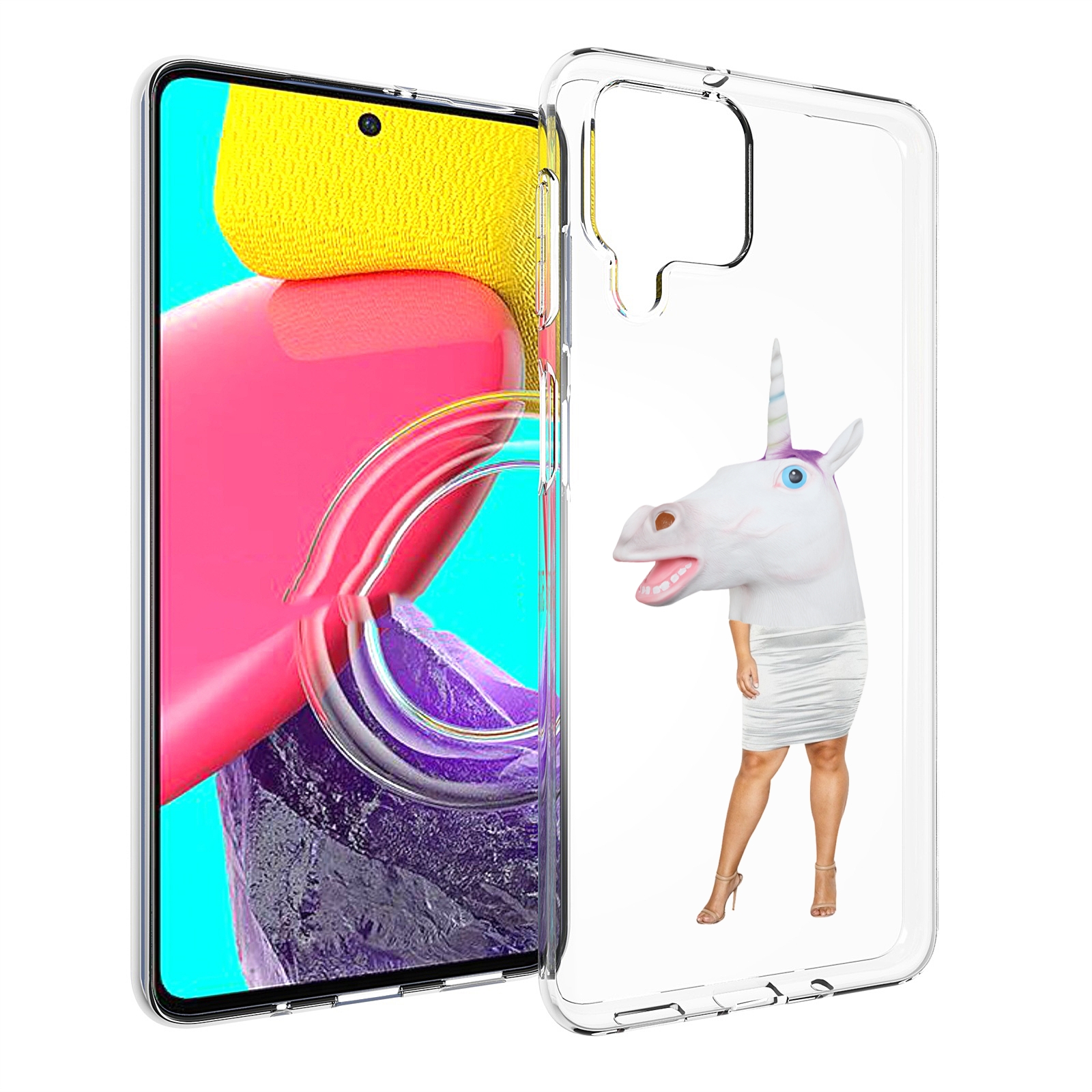 

Чехол MyPads голова-единорога для Samsung Galaxy M53 (SM-M536), Прозрачный, Tocco