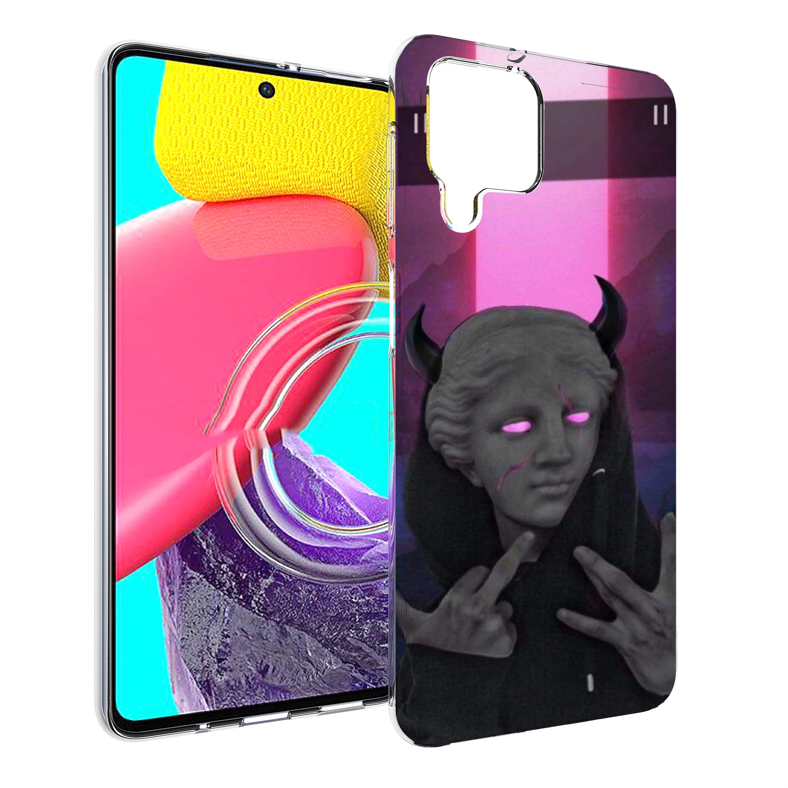 

Чехол MyPads глитч-статуя для Samsung Galaxy M53 (SM-M536), Прозрачный, Tocco