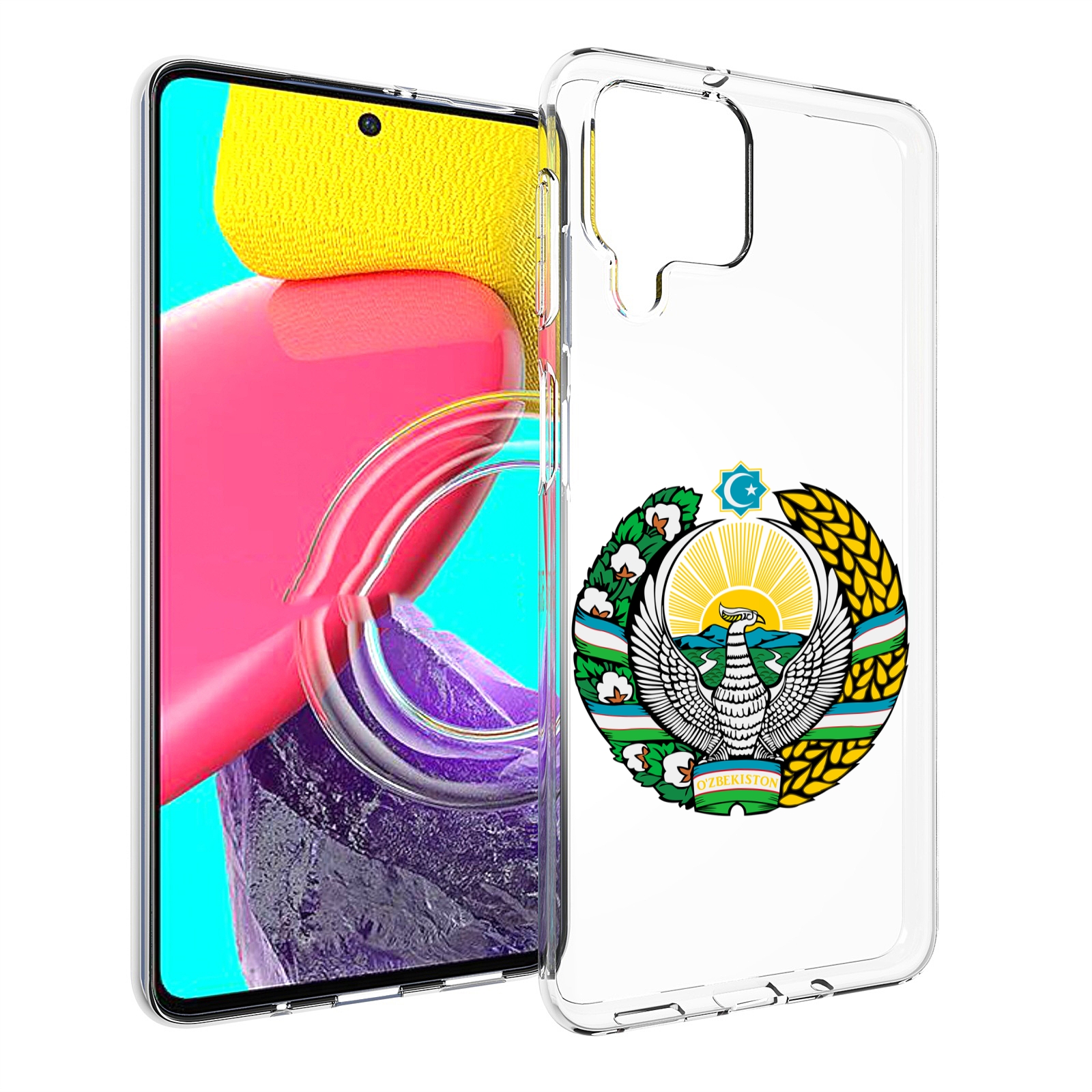 Чехол MyPads герб-узбекистана для Samsung Galaxy M53 (SM-M536)