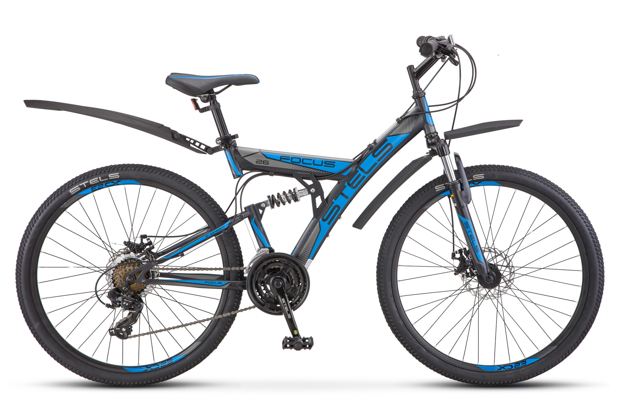 

STELS Focus MD 26", (2018) черный/синий