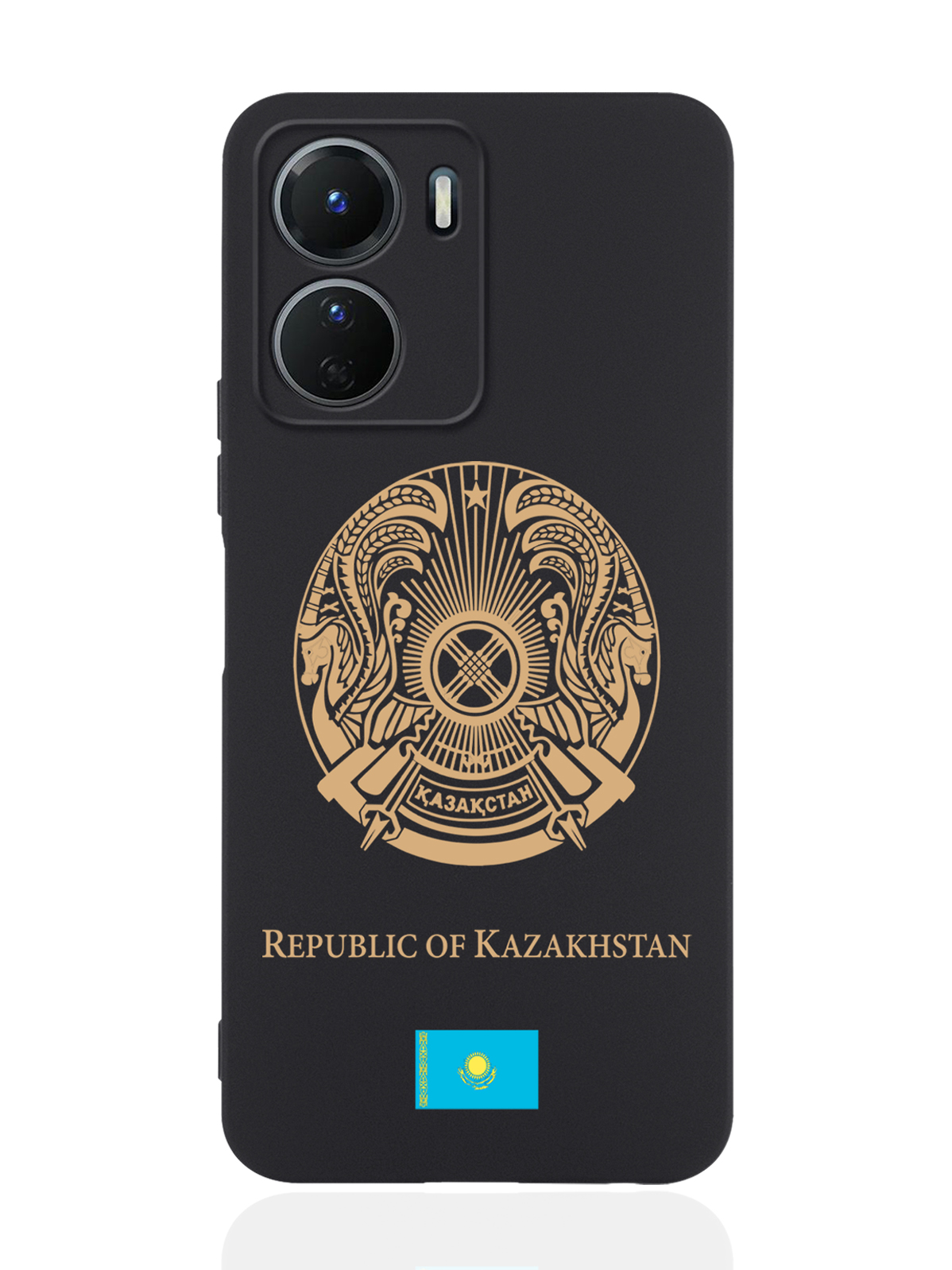 

Чехол SignumCase для Vivo Y16 Золотой Герб Казахстана черный, Черный;золотистый