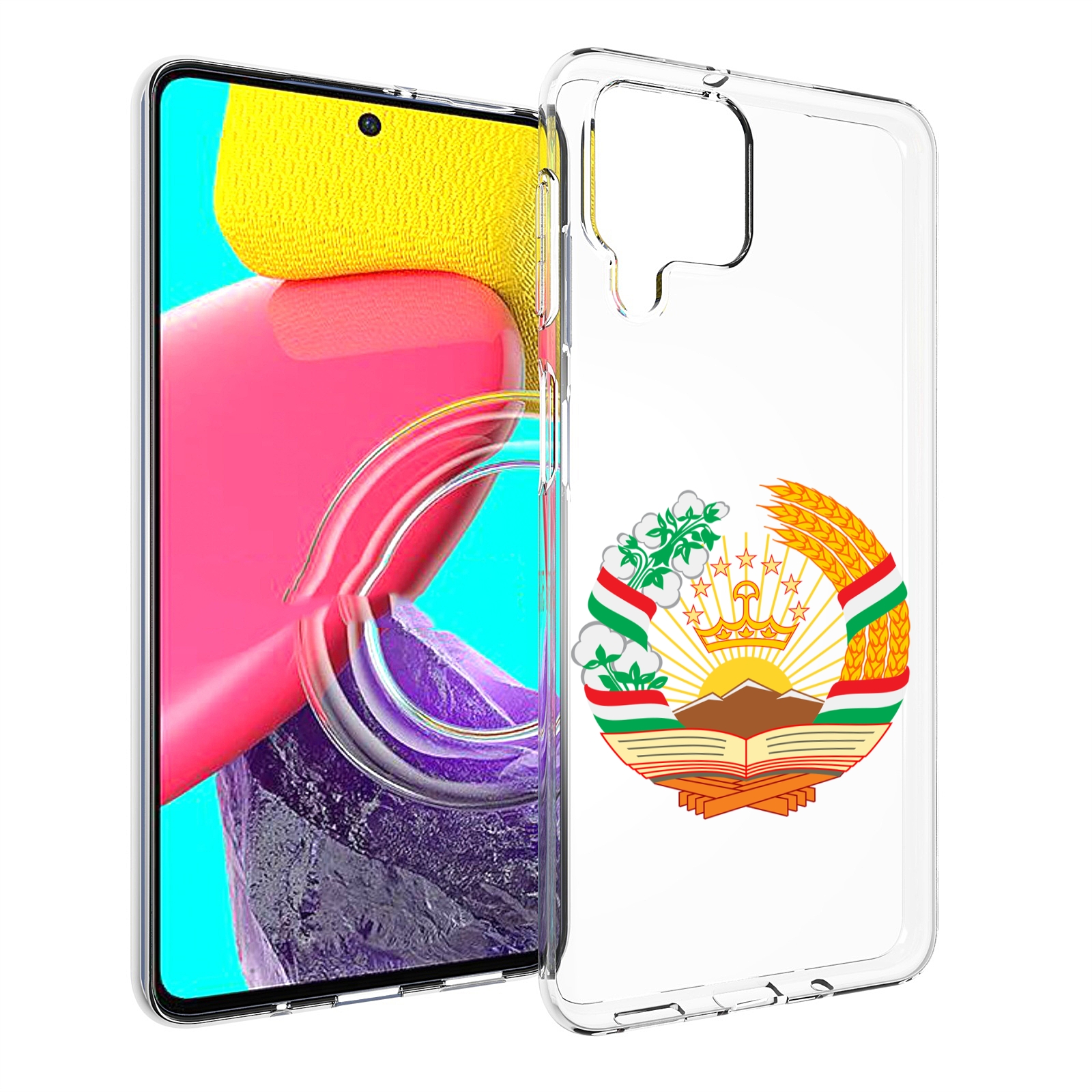 

Чехол MyPads герб-таджикистана для Samsung Galaxy M53 (SM-M536), Прозрачный, Tocco