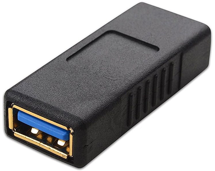 Переходник GSMIN A75 USB 3.0 (F) - USB 3.0 (F) (5 Гбит/с) (Black)