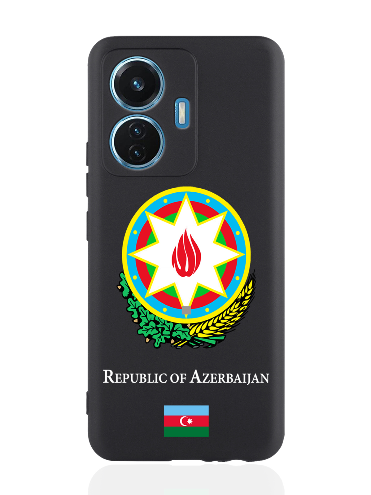 

Чехол SignumCase для Vivo T1/S15e Герб Азербайджана черный, Разноцветный