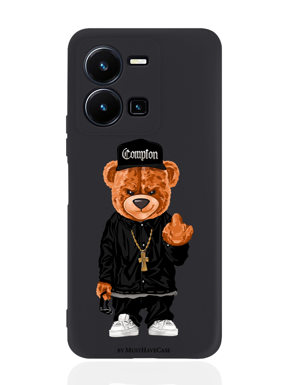 фото Чехол musthavecase для vivo y35 мишка compton черный