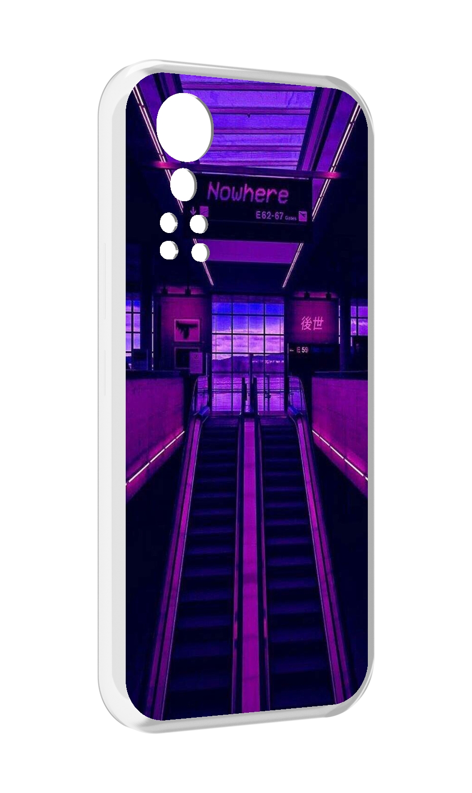 

Чехол MyPads фиолетовый эскалатор для ZTE Axon 30 5G / Axon 30S, Прозрачный, Tocco