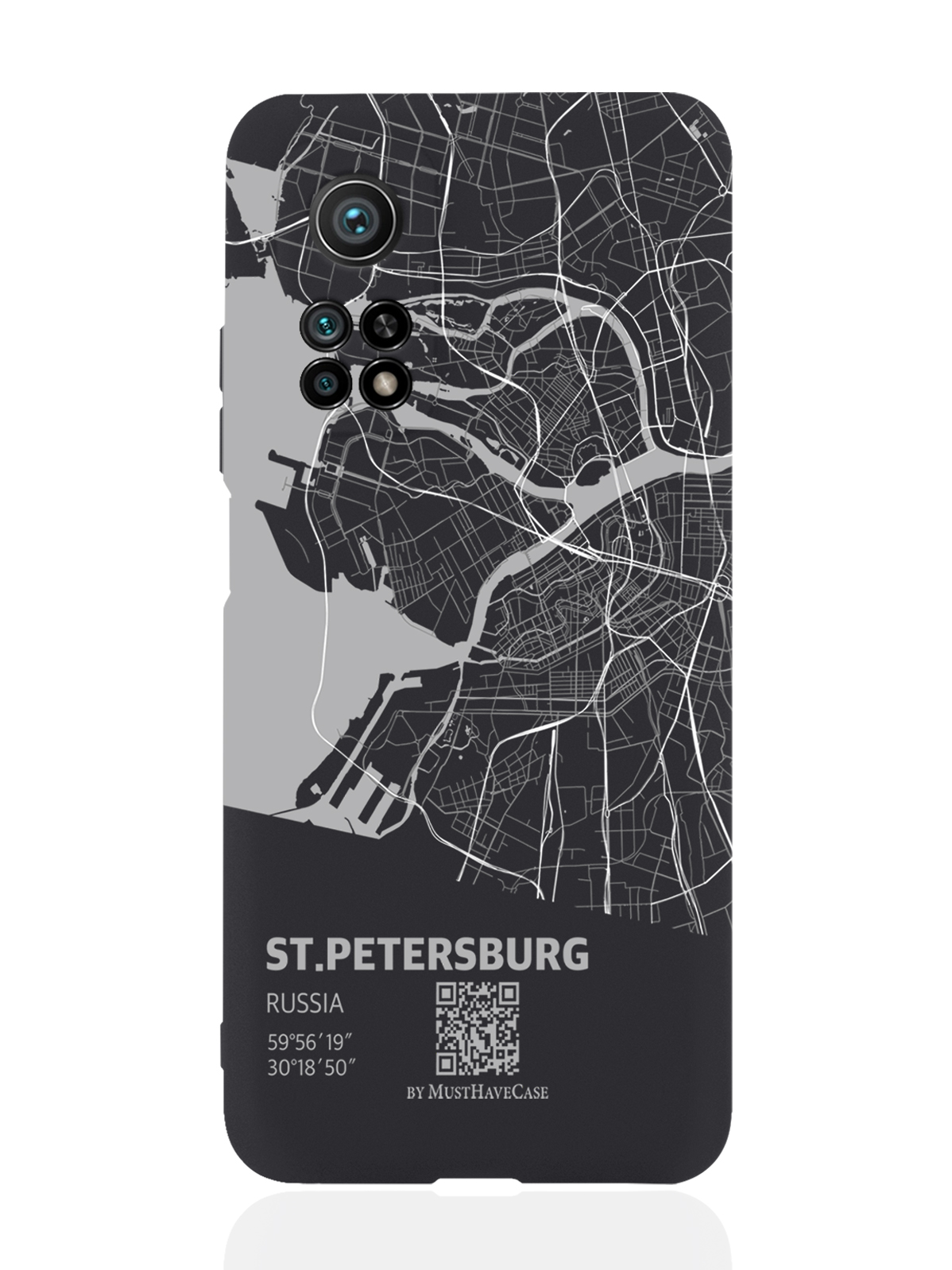 

Чехол MustHaveCase для Xiaomi Mi 10T Карта Санкт-Петербурга черный, Серый;черный