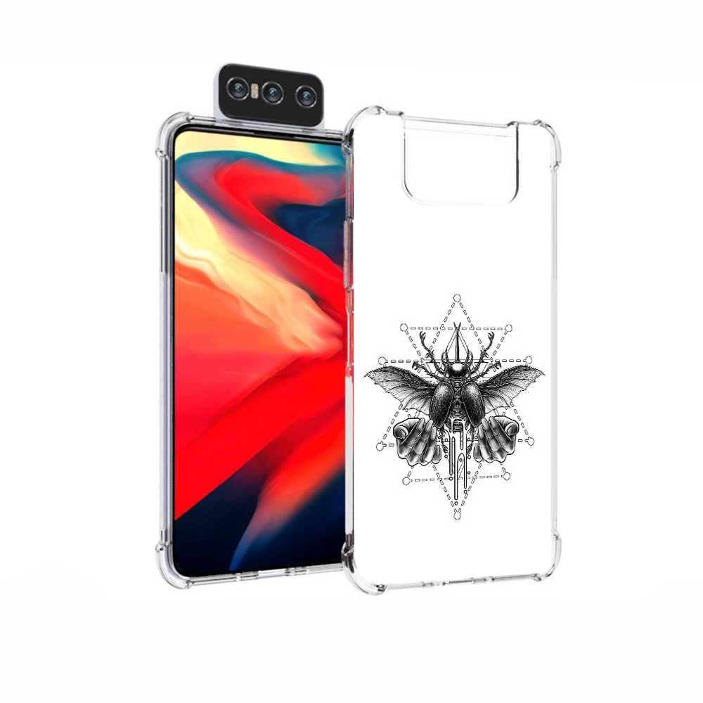 Чехол MyPads Tocco для Asus Zenfone 7 (ZS670KS) скарабей
