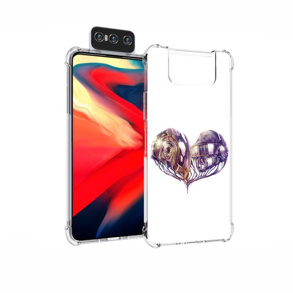 

Чехол MyPads Tocco для Asus Zenfone 7 (ZS670KS) сердце абстракция, Прозрачный, Tocco