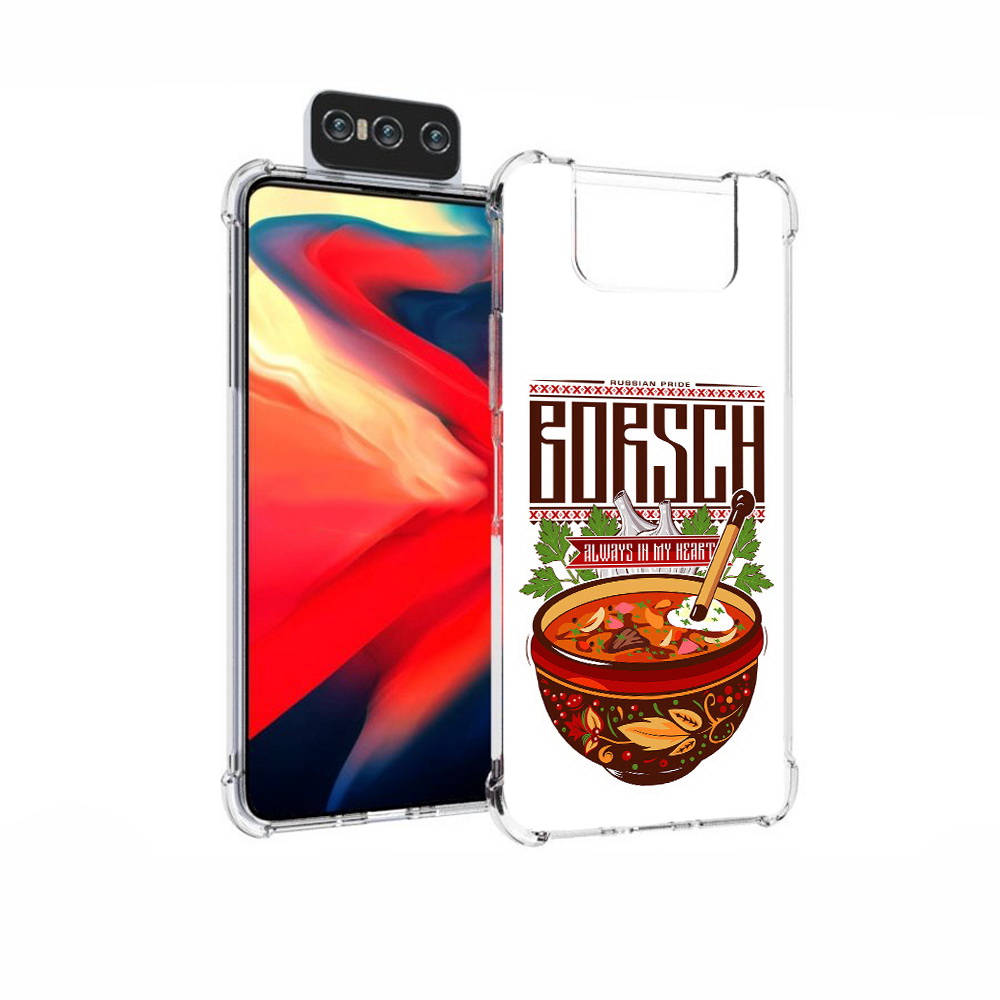 Чехол MyPads Tocco для Asus Zenfone 7 (ZS670KS) русский борщ