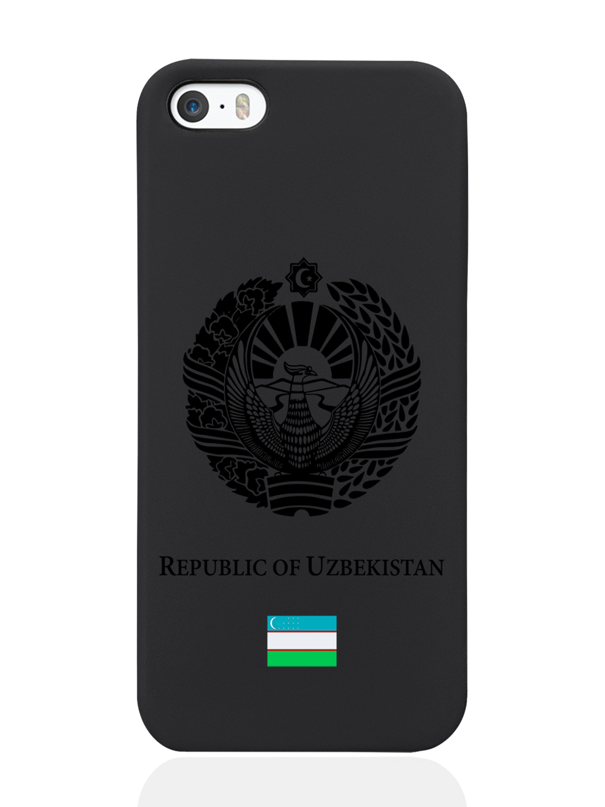 

Чехол SignumCase для iPhone 5/5s Черный лаковый Герб Узбекистана черный