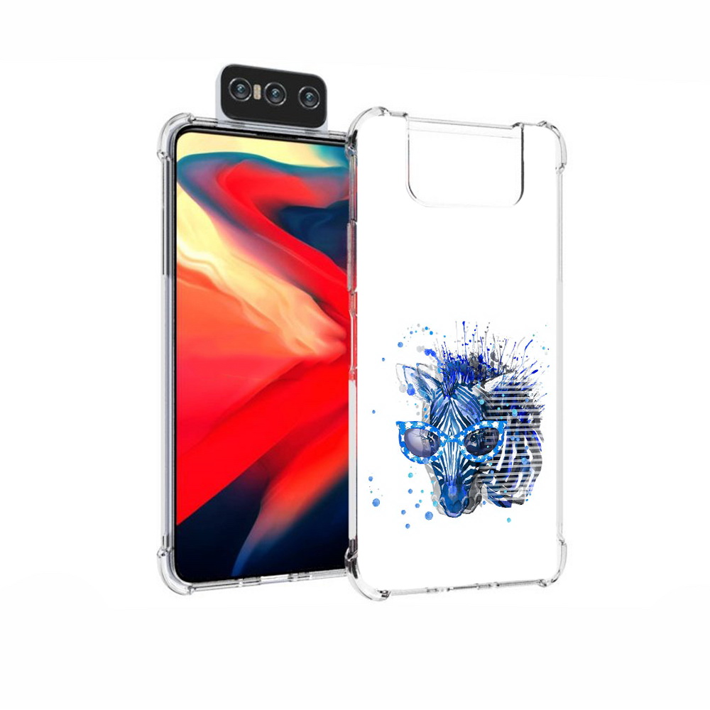 

Чехол MyPads Tocco для Asus Zenfone 7 (ZS670KS) расплывчатая зебра, Прозрачный, Tocco