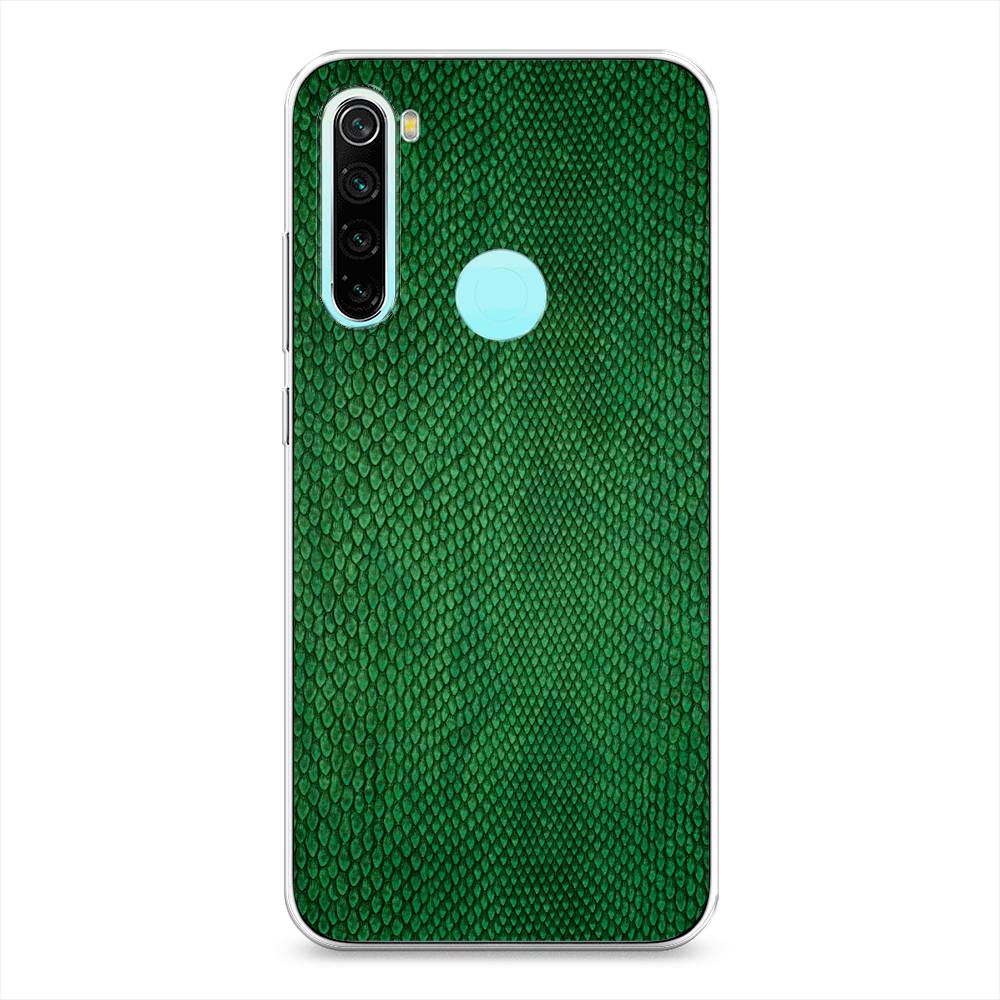 фото Силиконовый чехол "изумрудная змея" на xiaomi redmi note 8 awog