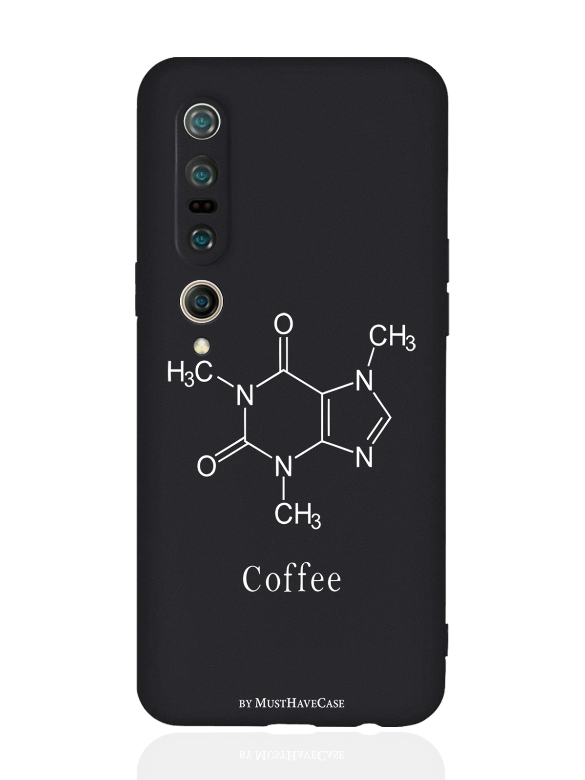 

Чехол MustHaveCase для Xiaomi Mi 10 Pro Молекула кофе черный, Черный;белый
